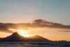 sunset over signal hill and lions head