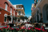 flowers and a typical Italian square on Capri